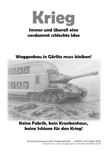 Titel der Broschüre Krieg