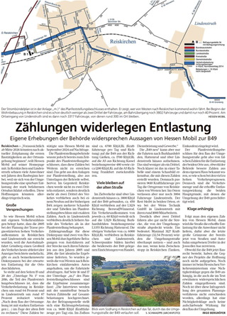 Presseartikel über zu hohe Entlastungszahlen